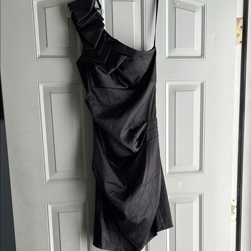 NWT - B. Smart Elegant Black One-Shoulder Dress